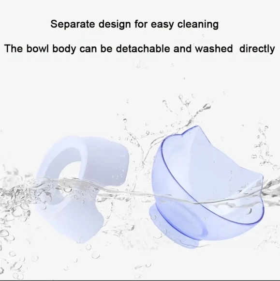 5/$25 cat face shaped elevated Pet bowl, brand new comes apart for easy cleaning - Picture 3 of 9